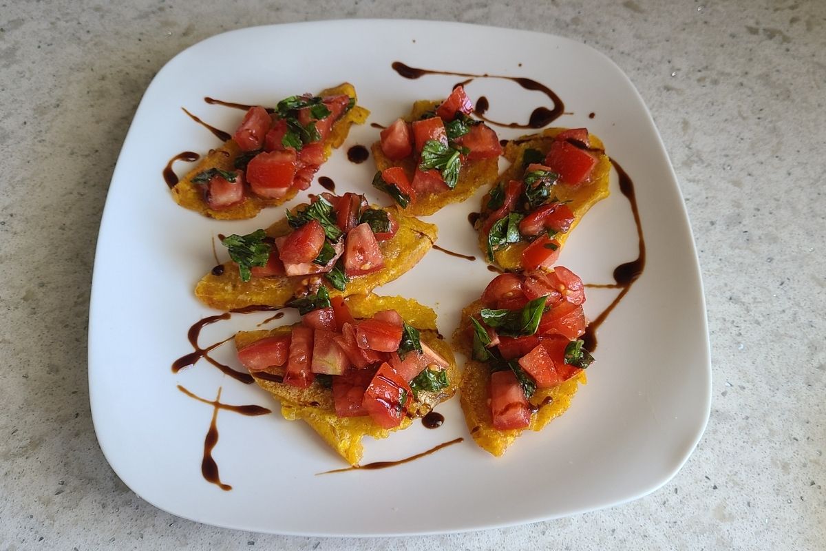 A SIMPLE CREATIVE RECIPE THAT PUTS A SPIN ON TRADITIONAL TOMATO BRUSCHETTA
  